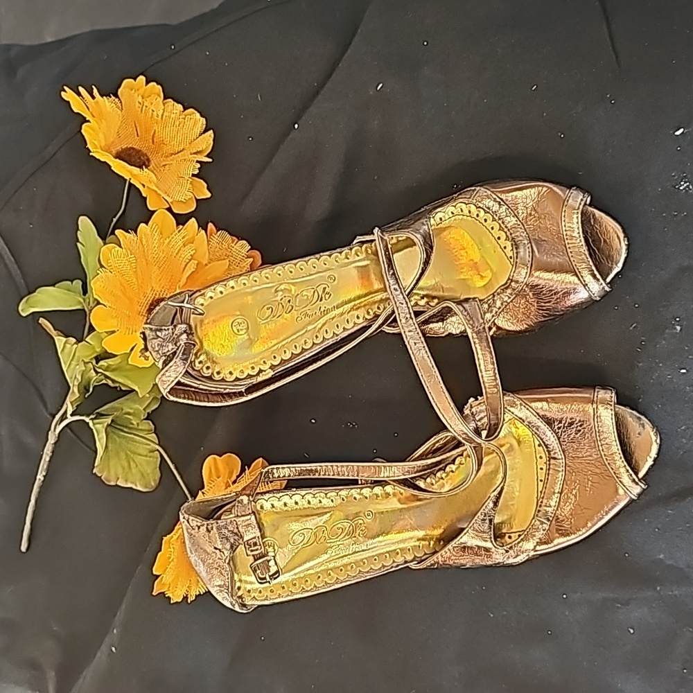 Bronze and Gold High Heel